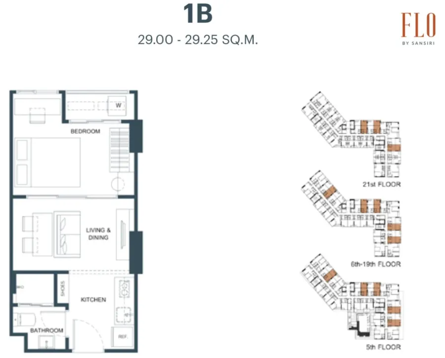 ขายดาวน์ FLO by Sansiri ชั้น 14 โครงการดี ทำเลน่าอยู่ สนใจเป็นเจ้าของ รีบจองเลย