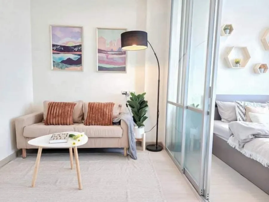Quick sale!! Condo Lumpini Ville On Nut 46, 8th floor, Building D, clear view, beautiful room, fully furnished, book now!!