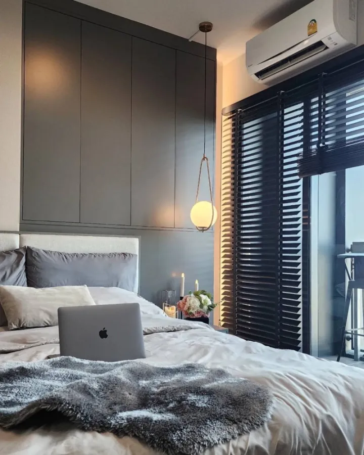 For rent/sale Condo IDEO Ratchada-Sutthisan, 21st floor, room facing north, room is a single corridor, very private, buy now.