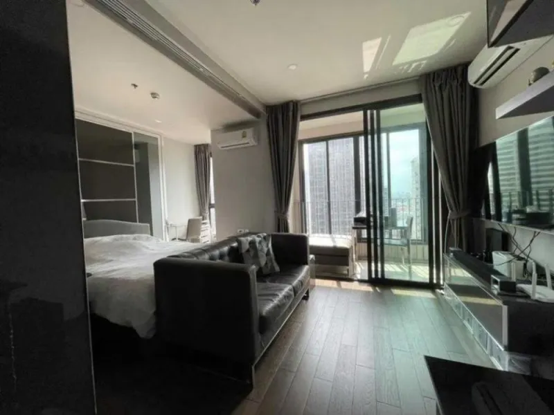 ขายคอนโด Ideo Q Siam Ratchathewi ห้องตกแต่งคุมโทน เฟอร์นิเจอร์พร้อม ได้วิวเมือง จองเลย