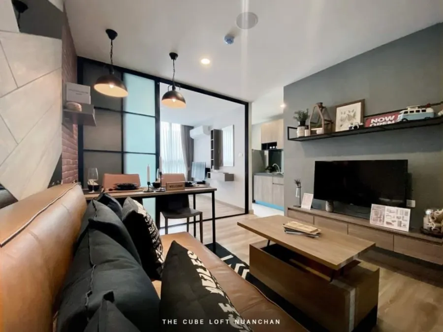 ให้เช่าคอนโดเดอะ คิวบ์ ลอฟท์ นวลจันทร์ ห้องน่าอยู่ เฟอร์นิเจอร์ build in ราคากันเอง จองด่วนๆ