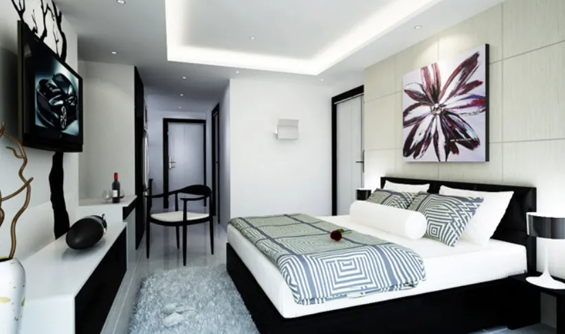 For rent: Cozy Beach View Condominium, Studio room, complete set of built-in furniture. Hurry and reserve before you miss out.