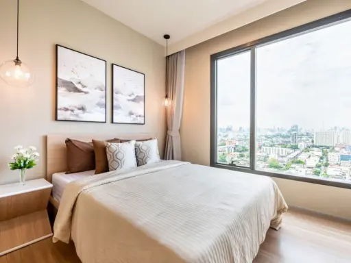 Condo for rent, M Jatujak, 2 bedrooms, corner room, good view, ready to move in, don't miss it!!
