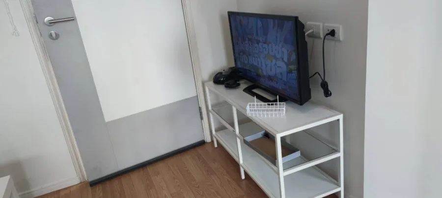 Condo for rent, Lumpini Place Srinakarin-Hua Mak Station, garden view, corner room, complete with furniture and electrical appliances.