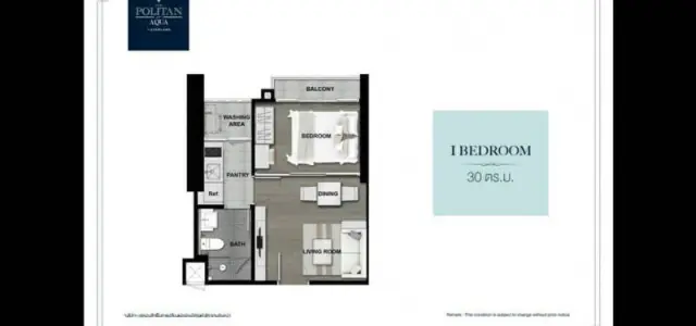 ขายดาวน์คอนโด The Politan Aqua 1ห้องนอน ชั้น55 ขนาด30ตรม. ห้องตำแหน่งดี ราคานี้ต้องรีบจองเล้ยย images
