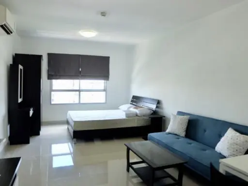 For rent, Condolette 624, Ladprao, new room, clean, spacious, comfortable, good view, city view, fully furnished, private washing machine, book now