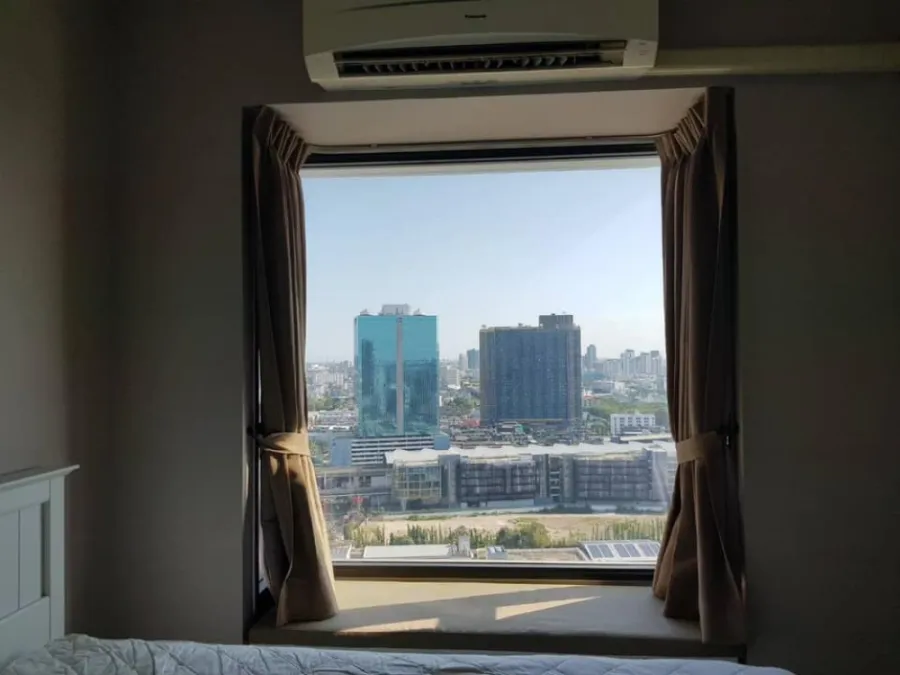 Condo for rent, Fuse Mobius Ramkhamhaeng Station, beautiful room, pool view, ready to move in, convenient transportation, don't miss it!!