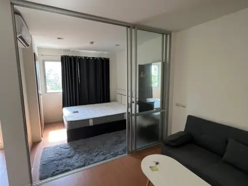 For rent: Lumpini Condo Town Ramintra-Lat Phrao, 2 rooms, ready to move in, complete facilities, move in quickly