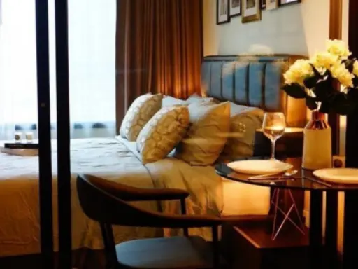 Condo for sale, Life Asoke, city view, south, complete with brand-name furniture!!! Beautiful room, very nice to live in images
