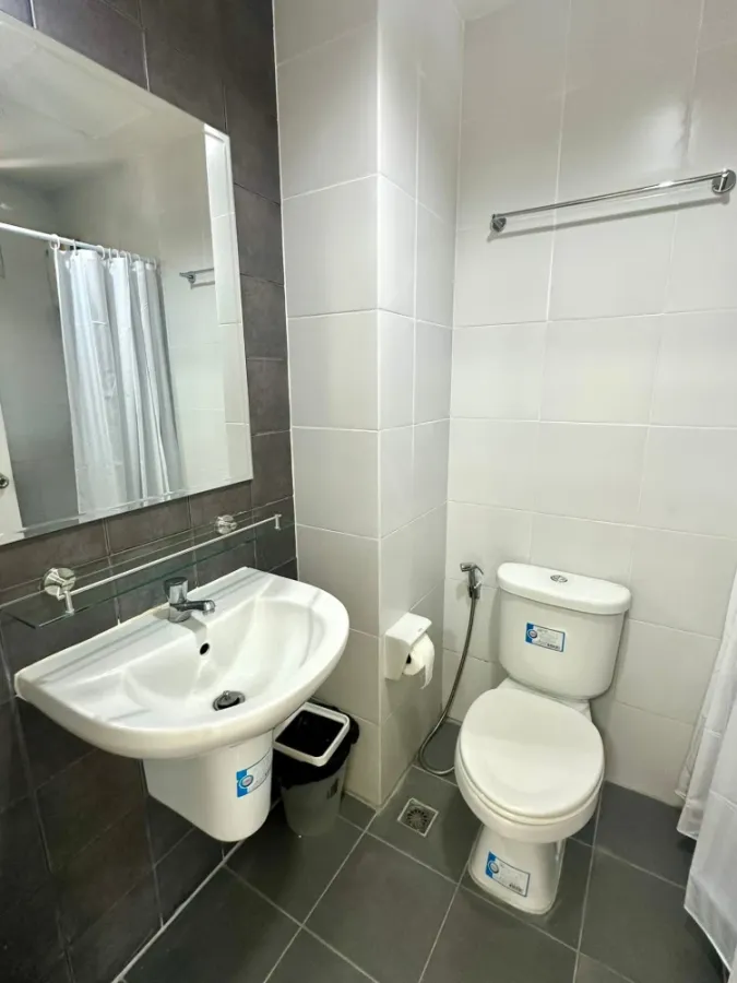 For rent: My Condo Sukhumvit 103, 1 bedroom, 1 bathroom, fully furnished and equipped with electrical appliances. Good like this, reserve now.