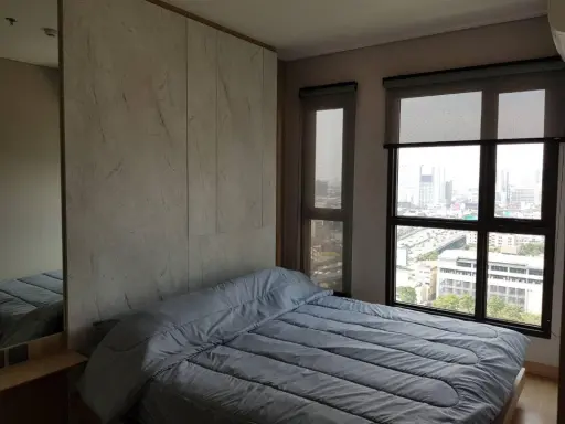 For rent, Lumpini Suite Din Daeng-Ratchaprarop, 21st floor, open view, fully furnished, ready to move in. You can reserve first, get it first.