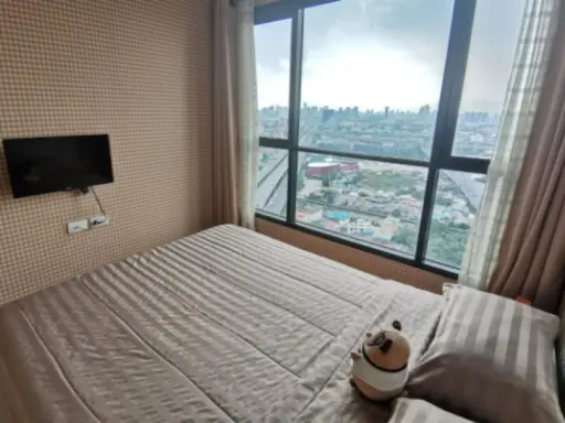 Wow! ** Condo for sale The Base Rama 9 - Ramkhamhaeng ** Very beautiful view, top floor, corner room, not in a hurry to book, considered a mistake!