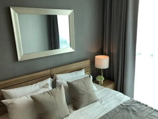 For sale Condo Noble Revolve Ratchada 2, beautiful room, fully furnished, furniture, appliances, complete electric appliances, book now
