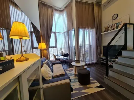 ให้เช่า ไนท์บริดจ์ สเปซ รัชโยธิน ห้อง Duplex วิวเมืองไม่โดนบล็อก Build-in walk-in closet จองเลยจ้า