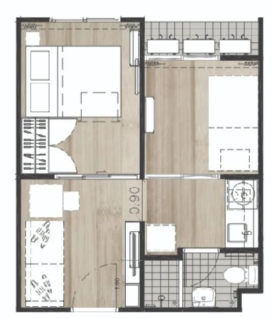 For rent, Notting Hill, Sukhumvit 105, perfectly decorated complete facilities If interested, hurry up to reserve.