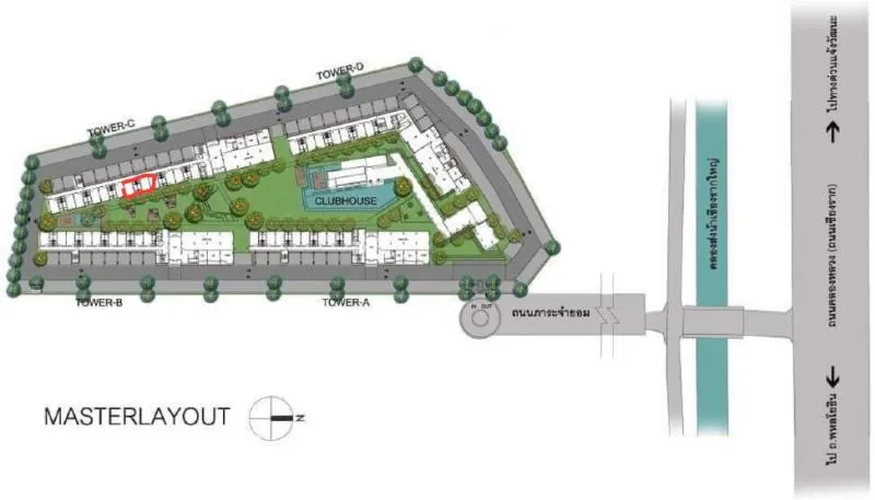 D Condo แคมปัส รีสอร์ท รังสิต-มหาวิทยาลัยธรรมศาสตร์รังสิต ชั้น 6 วิวสวน อากาศดี ขาย ด่วน