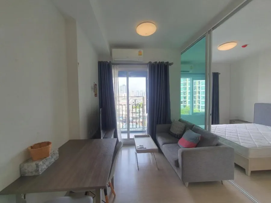 For rent, Chapter One Eco Radchada-HuaiKwang, 1 bed, 1 bath, complete electrical appliances, the room goes very quickly, hurry up and book now.