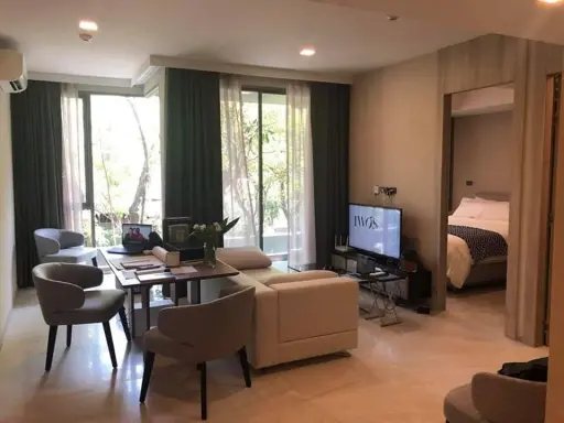 For rent, FYNN Sukhumvit 31, 1 bedroom size 47 sq.m., 2nd floor, beautifully decorated room. There was a washing machine before. images