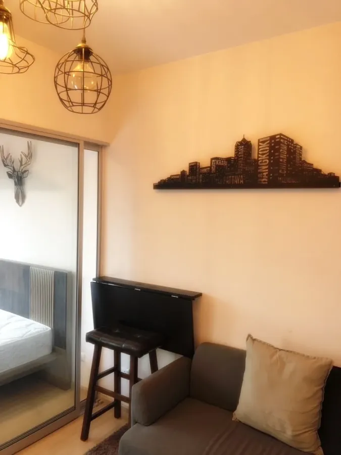 For sale, for rent!! Plum Condo Bangyai Station, 7th floor, Building B, BTS view, beautiful condo, just bring your own luggage and you can move in!!
