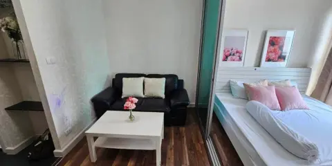 ให้เช่าคอนโด A Space ME Bangna ห้องกั้นแยกชัดเจน ติดวอลเปเปอร์ทั้งห้อง สะดวกครบจบที่นี่ จองเลย อย่ารอช้า