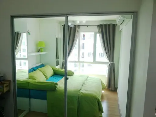 Condo for rent, Den Vibhavadi, this room has a very good view, beautiful decoration, fully furnished, 1 bedroom, you will regret it.