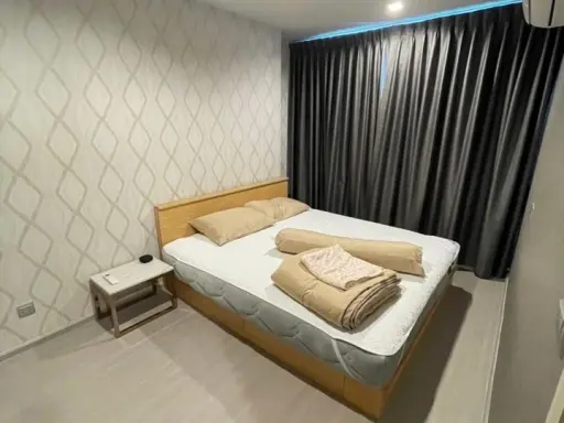 Condo Life Ladprao for rent, high floor, room with wallpaper in the whole room Fully furnished, ready to move in. Hurry up to reserve. images