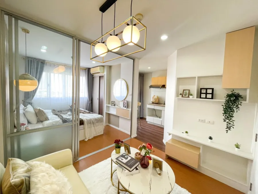 ขาย คอนโด ลุมพินี คอนโดทาวน์ รามอินทรา - ลาดปลาเค้า 1 ห้องน่าอยู่ ตกแต่งโทนสีสดใส ราคาดี จองเลย