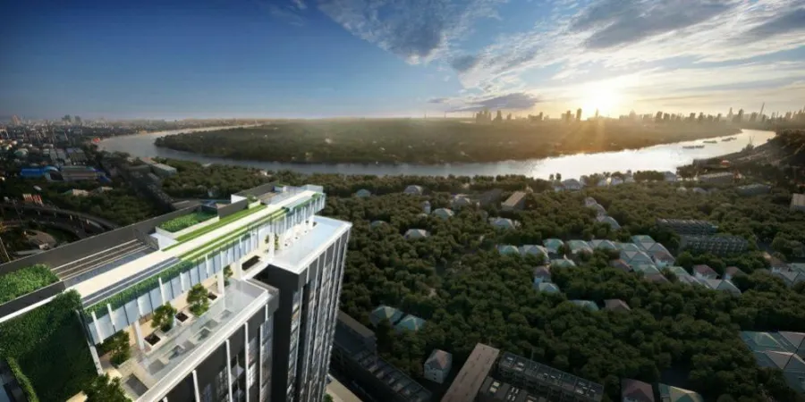 For sale! Modiz Sukhumvit 50, good location, corner room, convenient transportation, don't miss it.!!