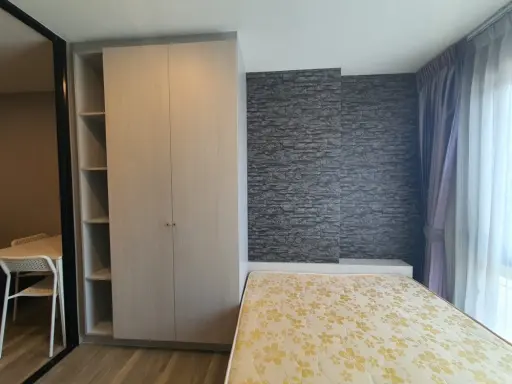 For rent, Kensington Kaset Campus, nice room, attached with wallpaper, the whole room is fully furnished, just carry the bag and move in. images
