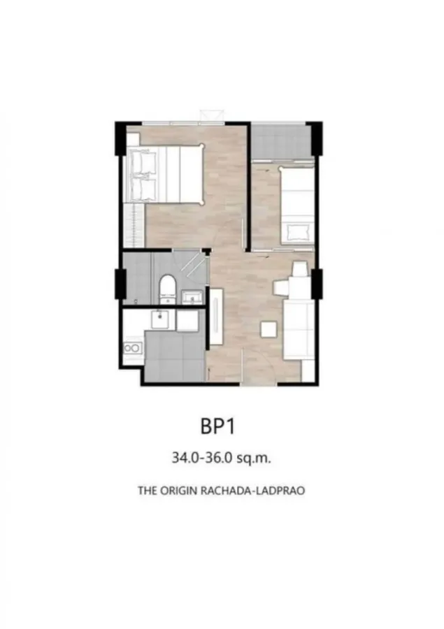 Sell!! Condo The Origin Ratchada-Ladprao, 2nd floor, you can invest, live by yourself, convenient, book now!!