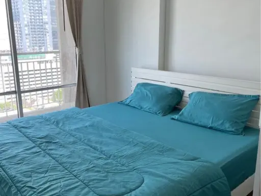 Condo for rent, Lumpini Place Rama 9-Ratchada, 1 bedroom, 1 bathroom, comfortable sofa, fully furnished. Book in advance