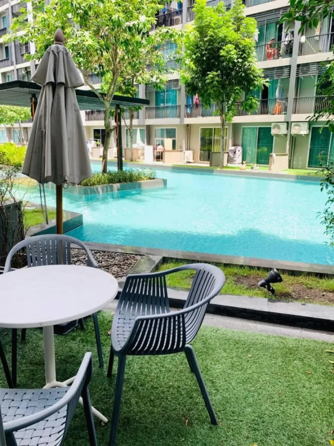 ขาย คอนโด เอ สเปซ มี สุขุมวิท 77 ตกแต่งบิ้วอิน ชั้น 1 ติดกับสระว่ายน้ำ สามารถลงเล่นน้ำได้เลยจ้า