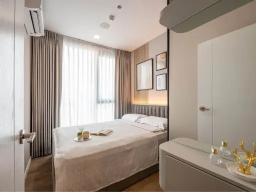 Condo for rent!! Modiz Rhyme Ramkhamhaeng, 18th floor, new, beautiful, modern, high floor, quiet. Don't miss out! Reserve now!!