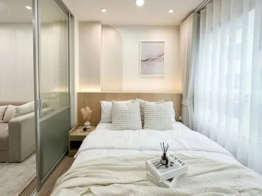 For sale: Lumpini Ville On Nut-Pattanakarn, 3rd floor, beautifully decorated room, nice to live in, built-in throughout the room. If you don't reserve