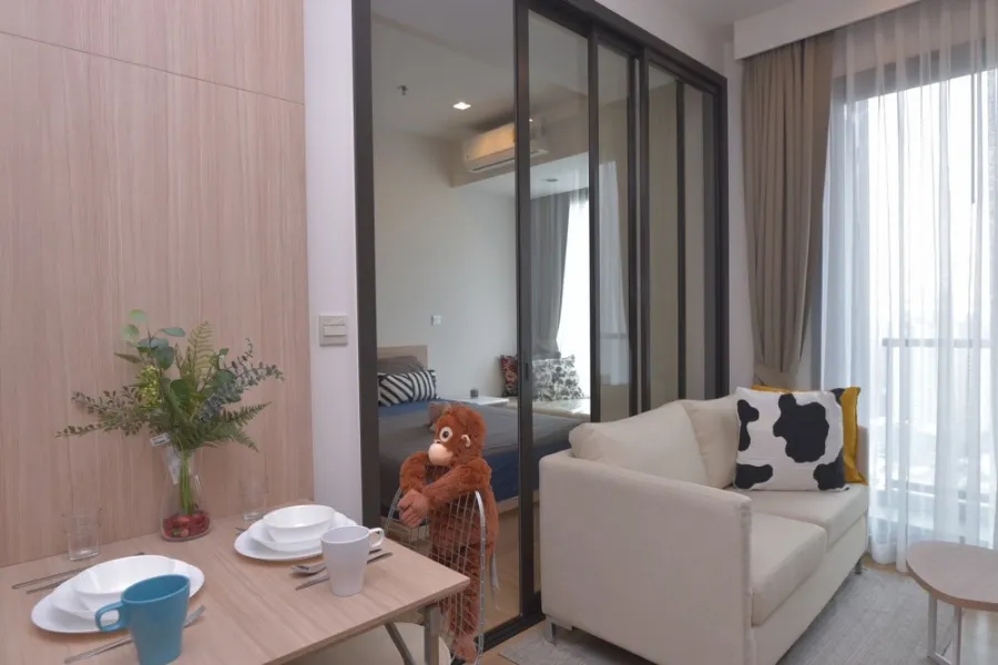 For rent!! Condo M Chatuchak, 29th floor, Building A, brand new room. fully furnished Ready to move in, book now!!