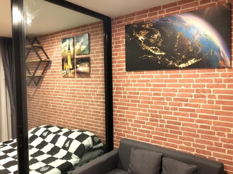 Loft Style ..โดดเด่นกว่าใคร ห้อง 1 Bed ใครชอบห้องสไตล์นี้รีบเลย สวยมากน่าอยู่ เฟอร์+ไฟฟ้าทุกอย่างใหม