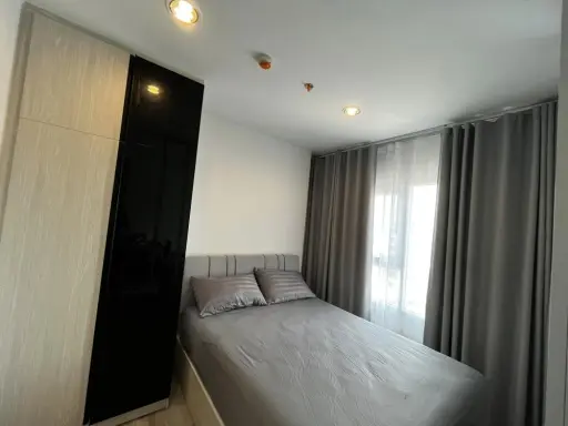 For rent Niche Mono Ramkhamhaeng Condo, nice room, comes with furniture, complete electrical appliances Book before the room is dropped.