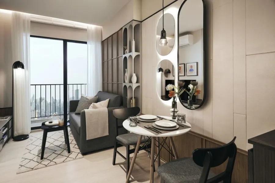 ขายดาวน์ นิว โนเบิล รัชดา-ลาดพร้าว 1 ห้องนอน 1 ห้องน้ำ ตกแต่งบิ้วอินสไตส์ลอฟท์ ช้าหมด อดนะจ๊ะ