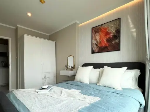 ขาย Lumpini Parkbeach Jomtien 1 ห้องนอน ชั้น 14 ตกแต่งคุมโทน เฟอร์ครบครัน จองเลย