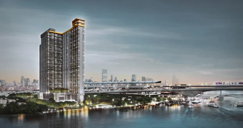 ขาย ให้เช่า The Politan Rive 1 ห้องนอน 1 ห้องน้ำ มาพร้อมเฟอร์ครบครัน ดีแบบนี้ห้ามพลาด