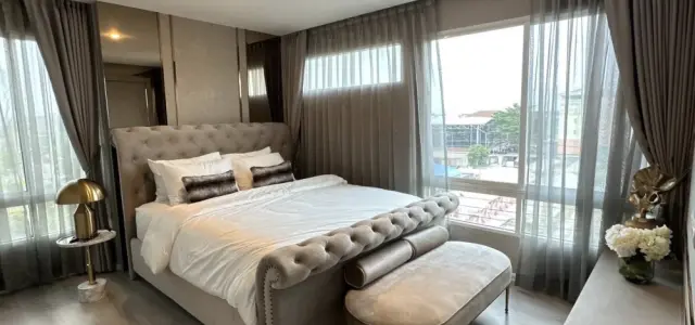 ขาย ให้เช่า Happy Condo Ladprao 101 ห้องแต่งพร้อมอยู่ พื้นที่ใช้สอยจุใจ ชั้น 4 วิวสระว่ายน้ำ ,ระเบียงกว้าง จองเลย images
