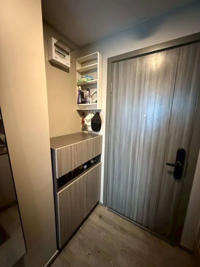 Condo for rent THE ORIGIN Sukhumvit Sailuat E22 Station, ready to move in, garden view, not on the road, fully furnished + electrical appliances, book