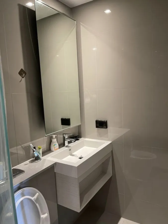 Condo for rent, Whizdom Station, Ratchada-Thapra, 19th floor, clear view, no block, fully furnished room, hurry to reserve.