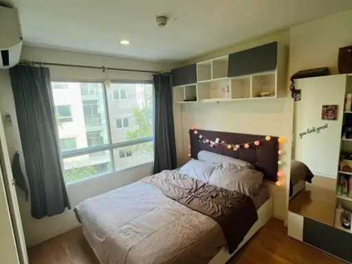 Condo for rent, Lumpini Ville On Nut-Pattanakarn, 3rd floor, fully furnished room. Ready to move in. Cheap price. Book now.