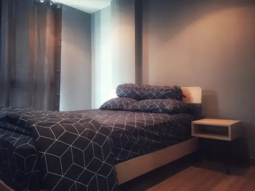 For rent, The Niche City Ladprao 130, 8th floor, has great city views. Stick to the wall in the whole room. Very beautiful. Book it and you won't regret it.