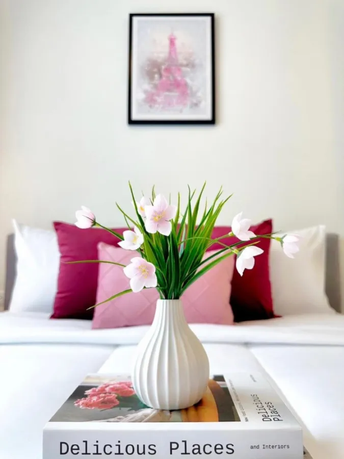 For rent Chewathai Kaset Nawamin, 8th floor, beautiful room, fully furnished, just carry your bags and move in immediately. Book now, don't miss it.