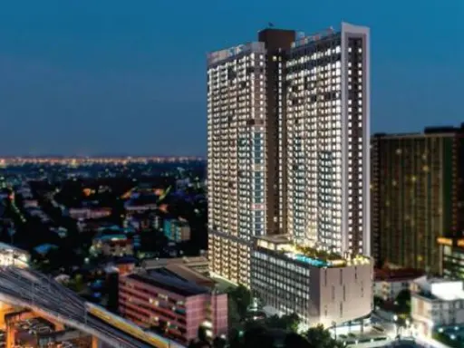 Condo for rent, Rich Park Triple Station, 1 bedroom, 1 bathroom, city view, fully furnished.