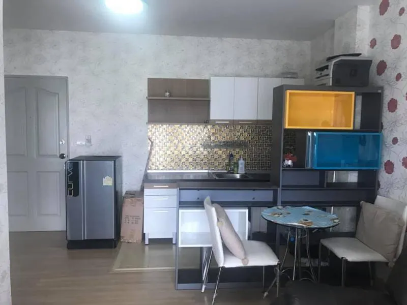 Condo for sale, The Kitt Chaengwattana, Building C, corner room with the most private, fully furnished, can't miss