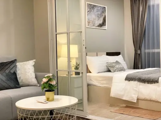 For rent: The Regent Sukhumvit 97/1, partitioned room, beautifully decorated and livable. The bed was extremely comfortable. You can reserve first, ge