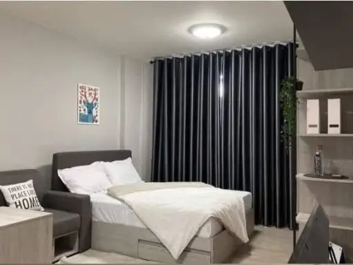 For rent: D Condo Campus Kamphaeng Saen, 1st floor, North facing unit. Great location. Fully furnished. Don't miss this great opportunity!
